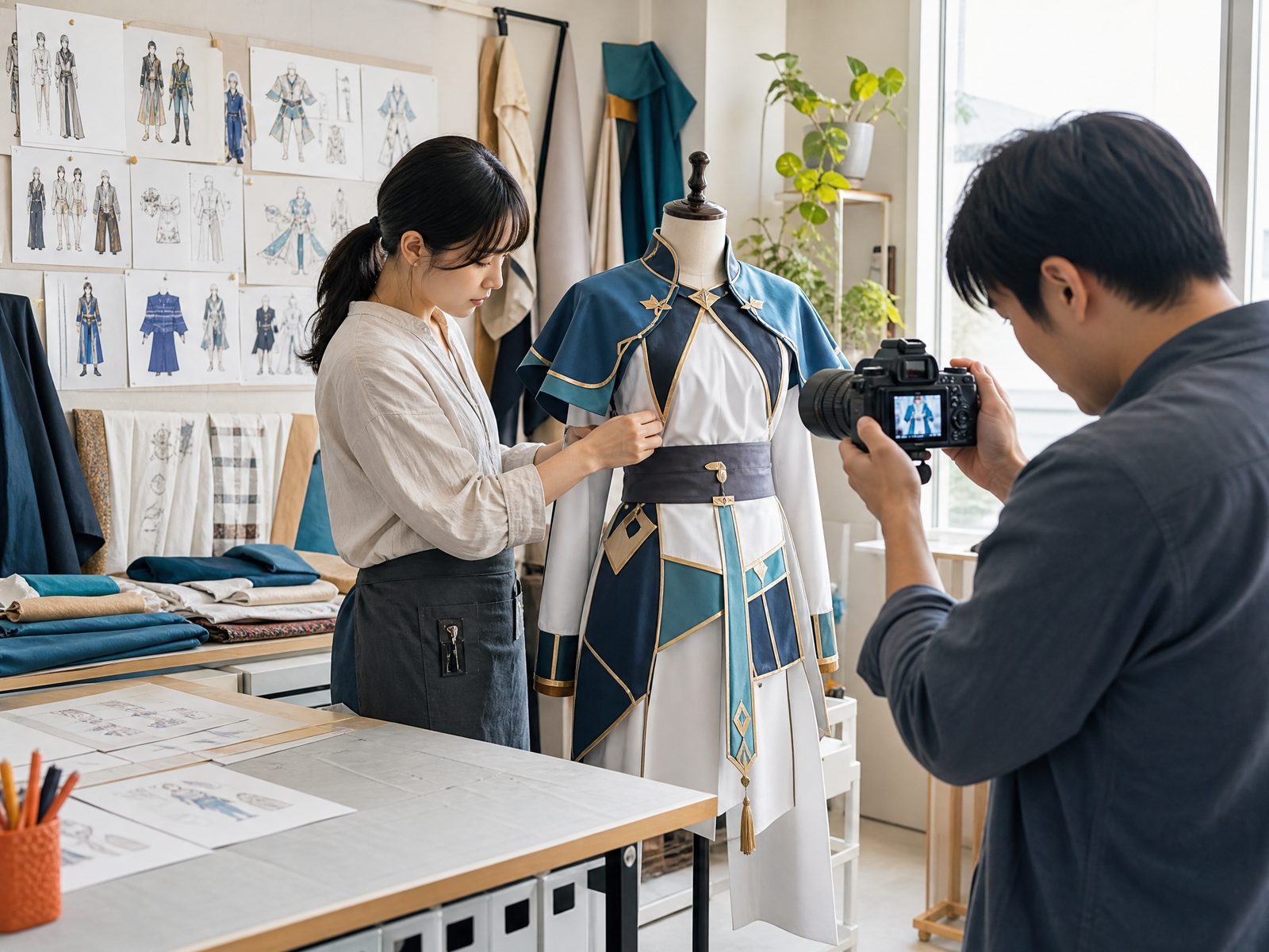 高清3D动漫视频封面：服装工坊幕后视频演示